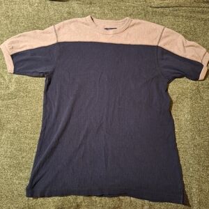 Sonoma Ribbed Knit Top in Beige and Gray